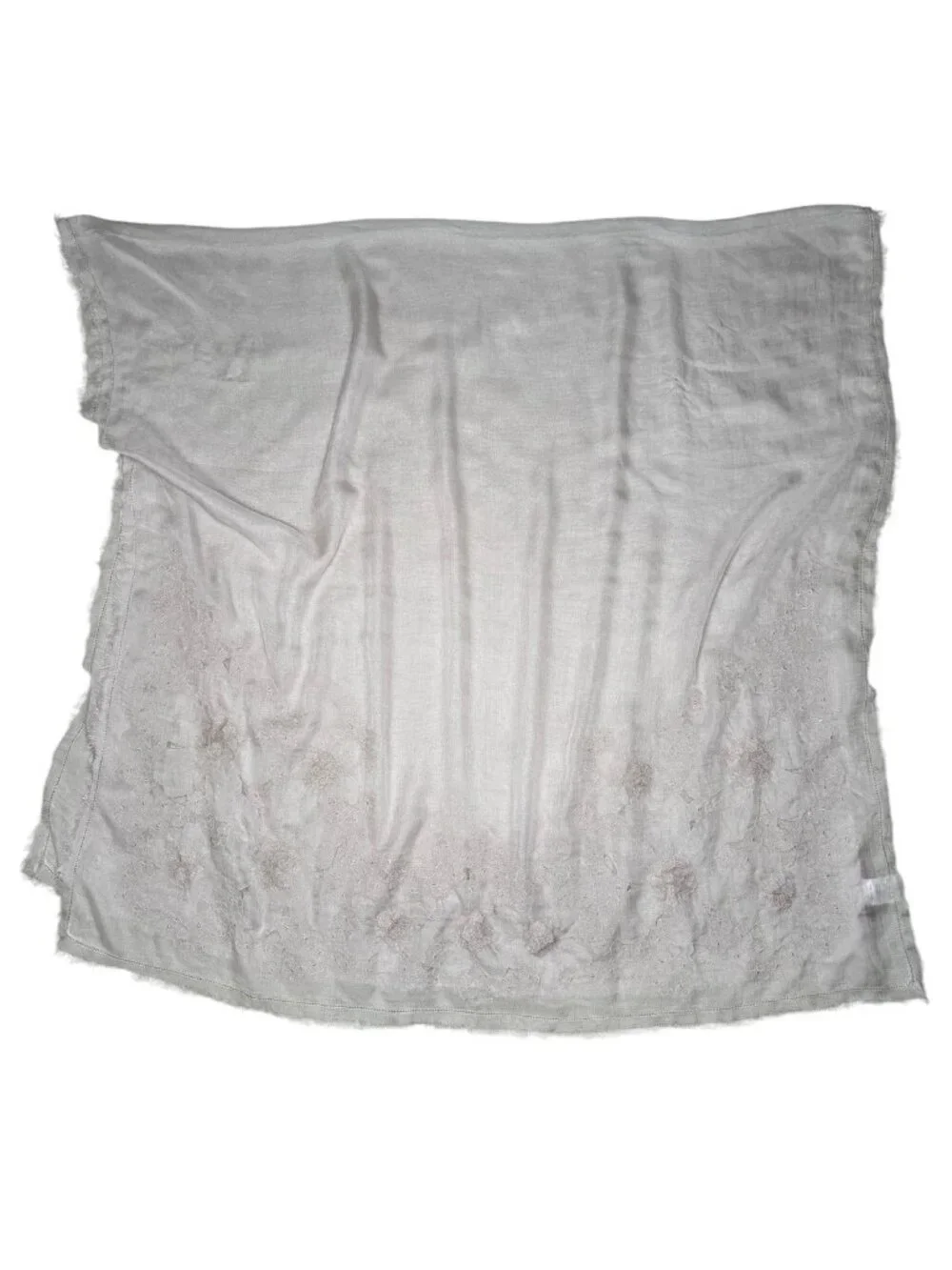 Valentino Garavani XL dusty pink rose Floral 3D Cashmere Fringe Scarf